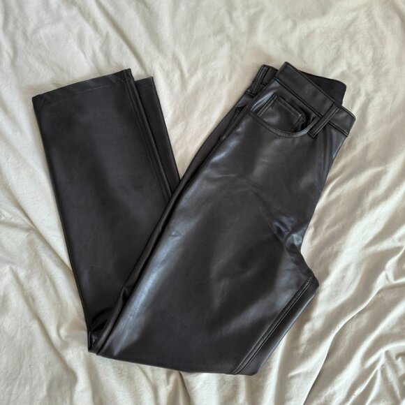 Vegan Leather 90s Straight Pant - Picture 8 of 8